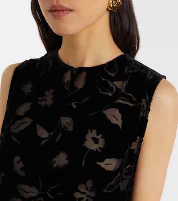 Trento devoré velvet top | Asceno