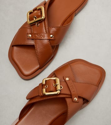 Nil leather slides | Chloé