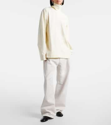 Cotton jersey turtleneck top | Phoebe Philo