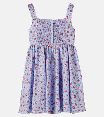 Bedrucktes Kleid aus Baumwollpopeline | Dolce&Gabbana Kids