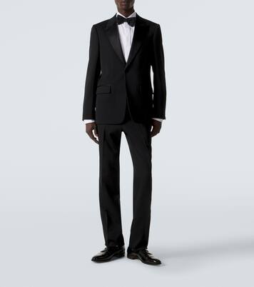 Wool grain de poudre tuxedo pants | Burberry