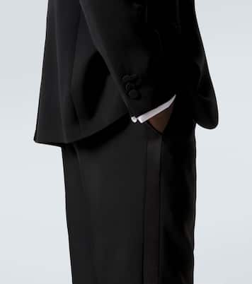 Wool grain de poudre tuxedo pants | Burberry