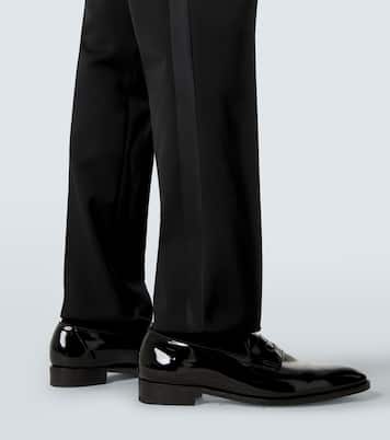 Wool grain de poudre tuxedo pants | Burberry