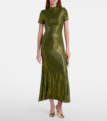 Embellished mesh maxi dress | Self-Portrait