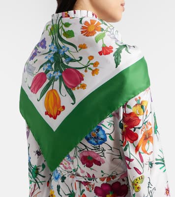 Floral silk scarf | Gucci