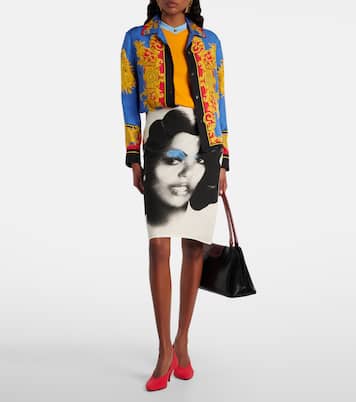 Bedruckte Bluse aus Seiden-Twill | Versace