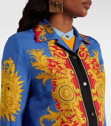 Bedruckte Bluse aus Seiden-Twill | Versace