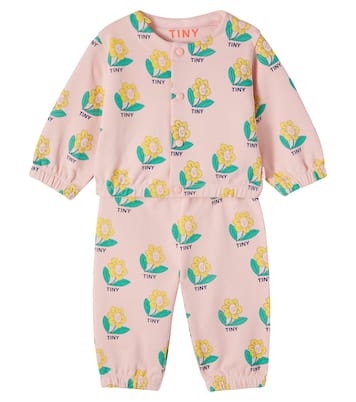 Baby printed cotton sweatshirt and sweatpants set | Tinycottons