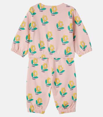 Baby printed cotton sweatshirt and sweatpants set | Tinycottons