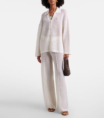 Pantalon ample en laine et cachemire | Jardin des Orangers