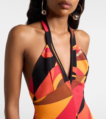 Occhi halterneck jersey romper | Pucci