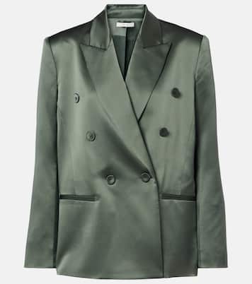 Double-breasted silk blazer  | The Sei