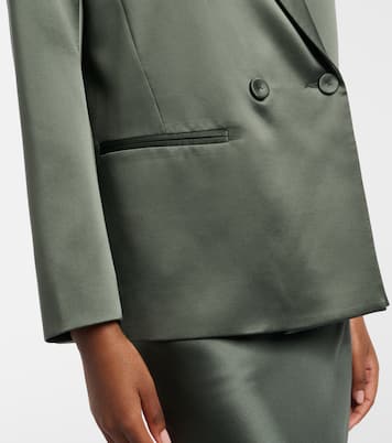 Double-breasted silk blazer  | The Sei