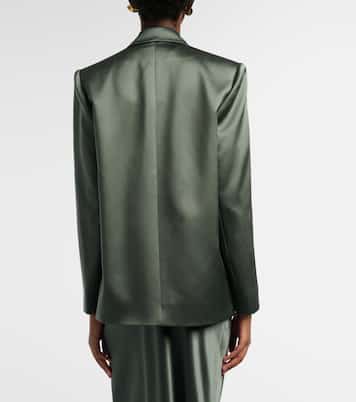 Double-breasted silk blazer  | The Sei