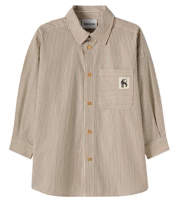 Chemise en popeline de coton à rayures | Mini Rodini