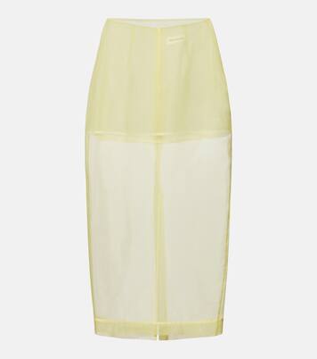 Peri sheer silk-blend midi skirt | The Frankie Shop
