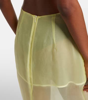 Peri sheer silk-blend midi skirt | The Frankie Shop