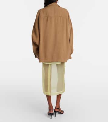 Peri sheer silk-blend midi skirt | The Frankie Shop