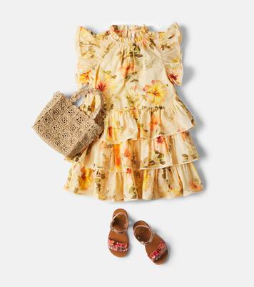 Mahon floral ruffled cotton dress | Zimmermann Kids