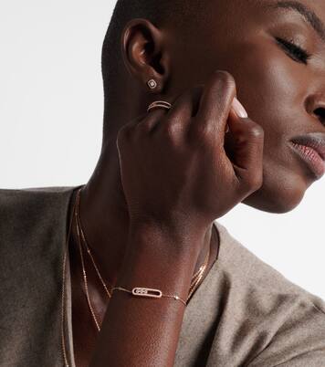 Pulsera Baby Move de oro rosa de 18 ct con diamantes | Messika