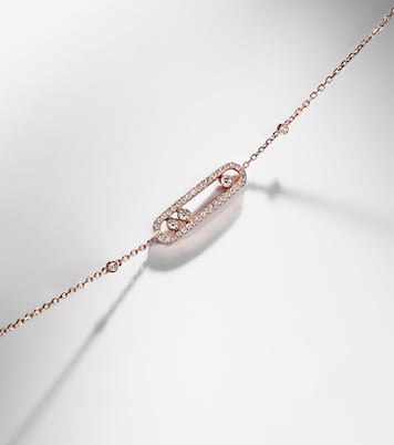 Pulsera Baby Move de oro rosa de 18 ct con diamantes | Messika