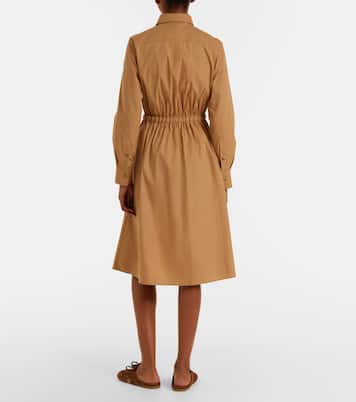Cotton-blend zip-up shirt dress | Moncler