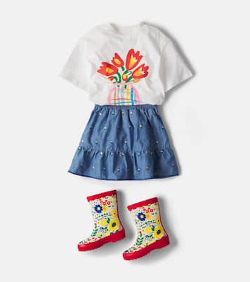Embroidered chambray skirt | Stella McCartney Kids