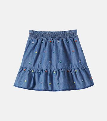 Embroidered chambray skirt | Stella McCartney Kids