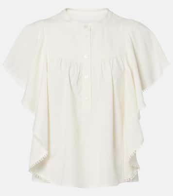 Marlie ruffled crochet-trimmed blouse | Marant Etoile