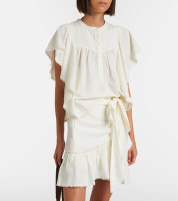 Marlie ruffled crochet-trimmed blouse | Marant Etoile