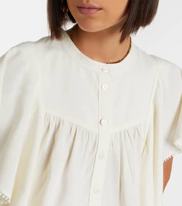 Marlie ruffled crochet-trimmed blouse | Marant Etoile