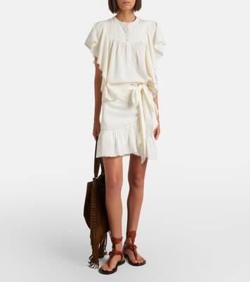 Marlie ruffled crochet-trimmed blouse | Marant Etoile
