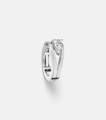 Serti Inversé XS 18kt white gold single earring with diamond | Repossi