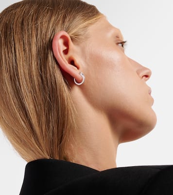 Serti Inversé XS 18kt white gold single earring with diamond | Repossi