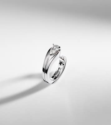 Serti Inversé XS 18kt white gold single earring with diamond | Repossi