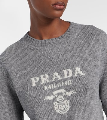 Pull en laine et cachemire à logo | Prada