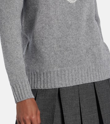 Pull en laine et cachemire à logo | Prada