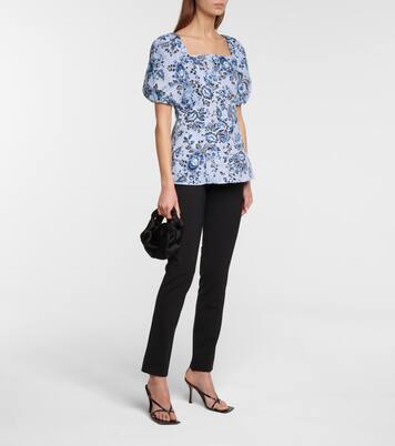 Inez floral cotton poplin top | Erdem