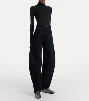 Ballerinas aus Leder mit Kristallen | Alaïa