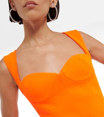 Robe midi Claron en crêpe | Alex Perry