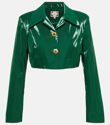 Cropped-Jacke aus Seide | Miss Sohee