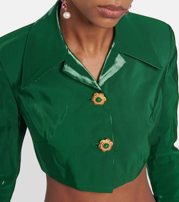 Cropped-Jacke aus Seide | Miss Sohee