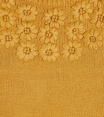 Olivia cotton-blend embroidered sweater | C'era Una Volta