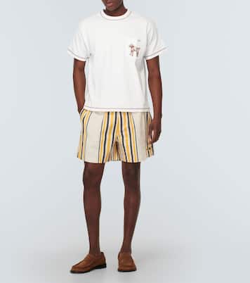 Namesake striped cotton shorts | Bode