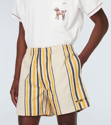 Namesake striped cotton shorts | Bode