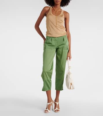 Low-rise cotton twill cargo pants | Tom Ford
