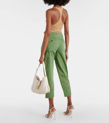 Low-rise cotton twill cargo pants | Tom Ford