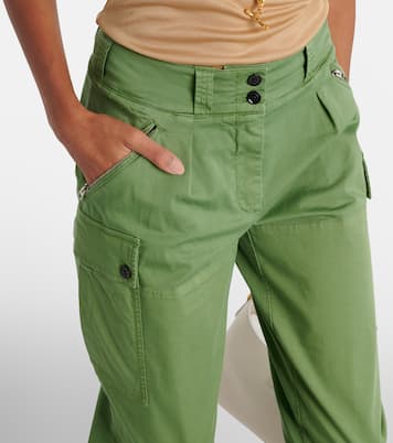Low-rise cotton twill cargo pants | Tom Ford