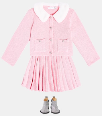 Verzierter Cardigan mit Faux Fur | Self-Portrait Kids