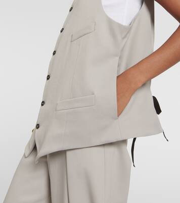 Oversized wool-blend vest | MM6 Maison Margiela